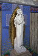 Ensemble de 2 statues : Christ du Sacré-cœur et Immaculée Conception