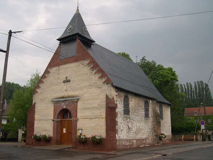 Chapelle, puis église paroissiale et ancien cimetière Saint-Quentin de Salouël