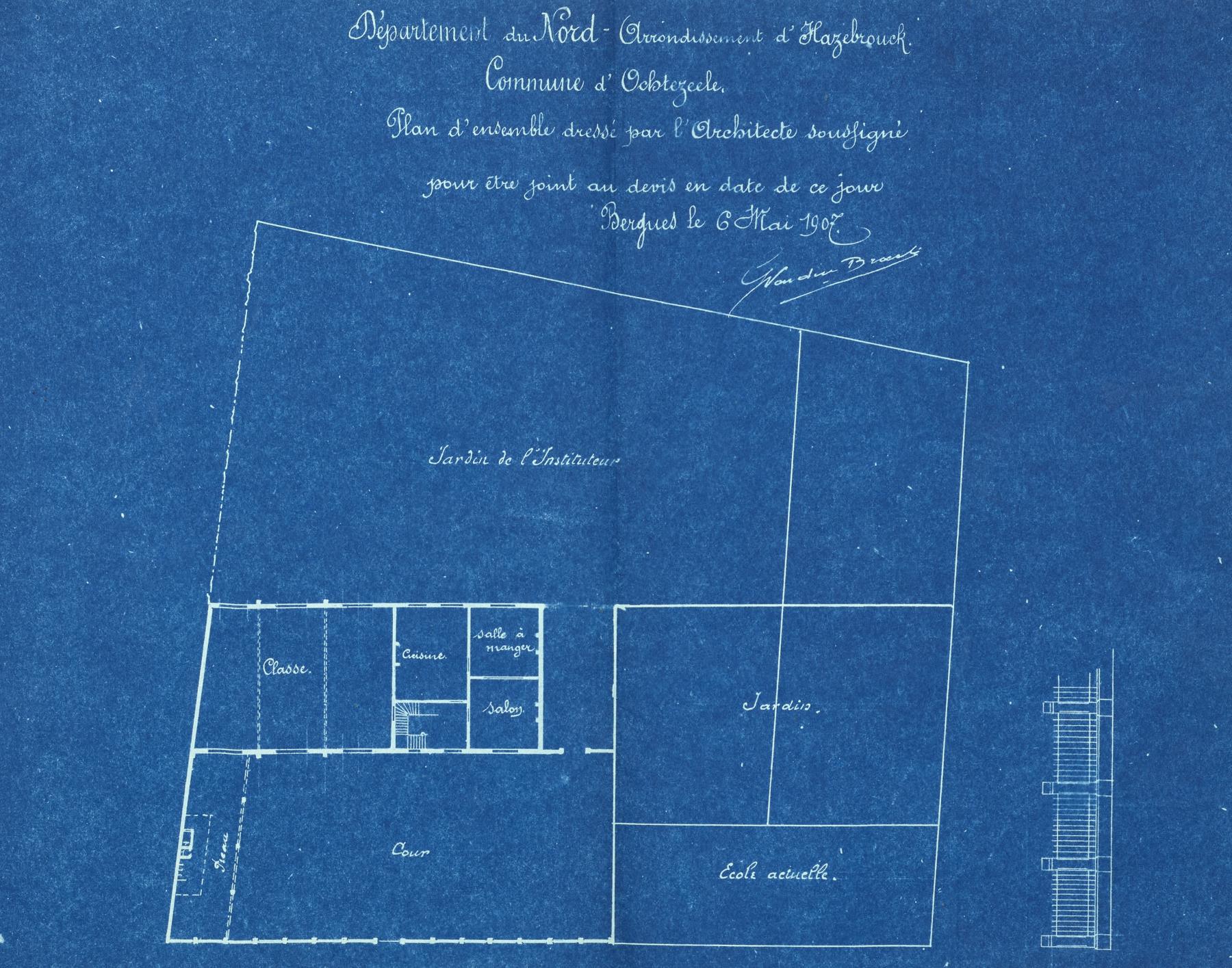 Ancienne école mixte, actuellement mairie-école d'Ochtezeele