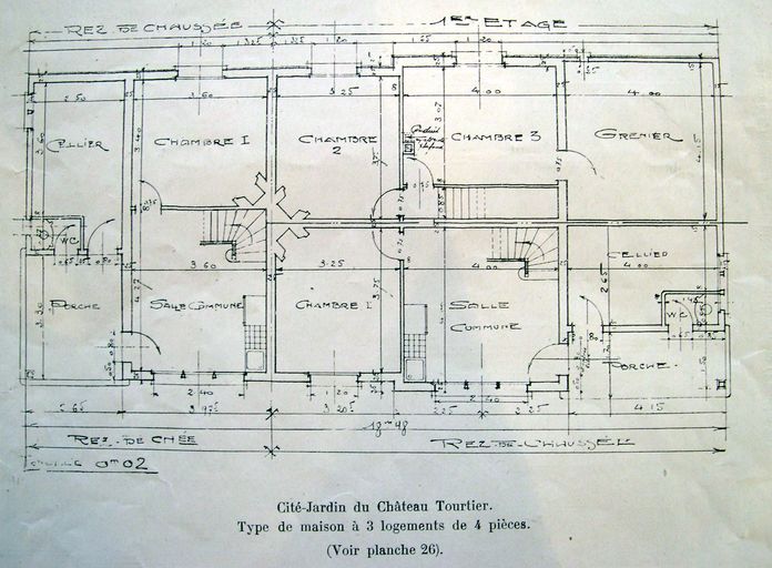 Ancien château, puis cité jardin de la Compagnie des Chemins de fer du Nord, dite cité Tourtier ou cité du Château