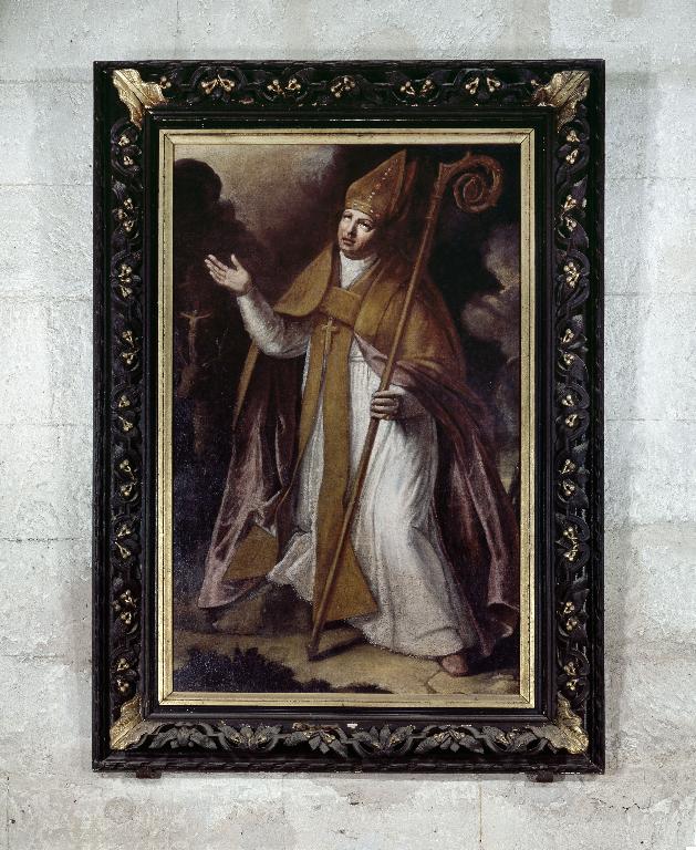 Tableau et son cadre : saint Hubert
