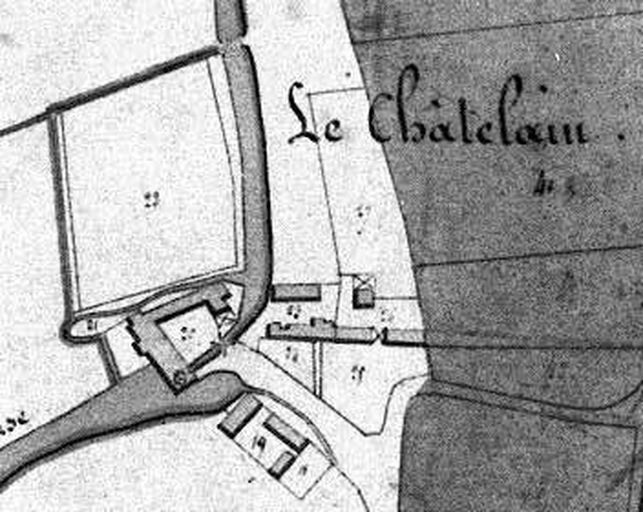 Moulin du Châtelain. Extrait du cadastre napoléonien (DGI).