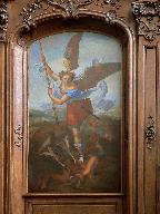 Tableau d'autel : saint Michel terrassant le démon