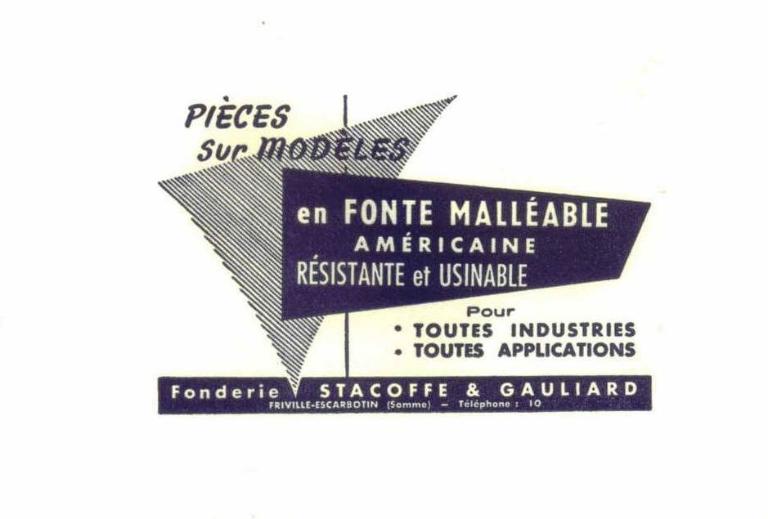 Ancienne fonderie Stacoffe A., puis H. Stacoffe et P. Gauliard, puis Stacoffe, Gauliard et Cie, puis Ets Stacoffe et Gauliard (vestiges)