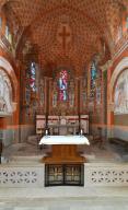 Ensemble des peintures monumentales du chœur : le Péché originel, la Rédemption et l'Eucharistie