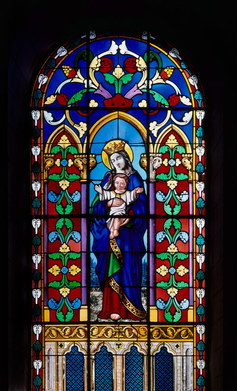 Ensemble de 2 verrières : Vierge à l'Enfant, saint Joseph (baies 1 et 2)