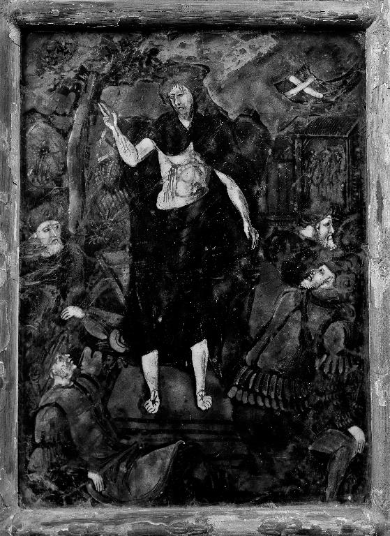 Tableau (quatorze plaques émaillées et une plaque de cuivre) : Vie du Christ