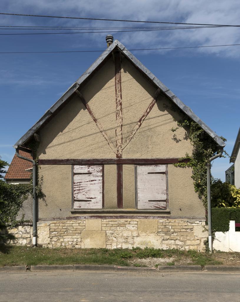 Pignon sur rue d'une ancienne maison de serger (?), n°72 rue Principale, vue depuis l'est. 