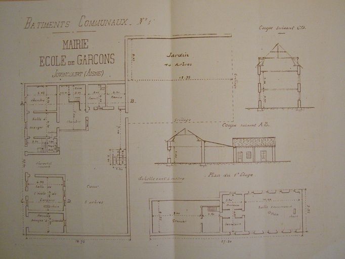 Mairie et école primaire de Juvincourt-et-Damary