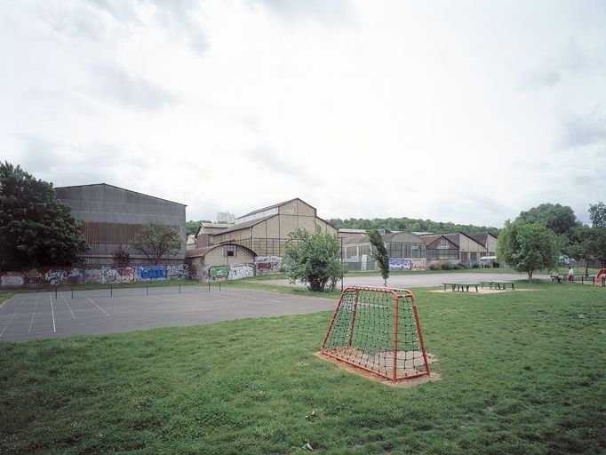 Vue générale des ateliers de la Société Industrielle Creilloise.