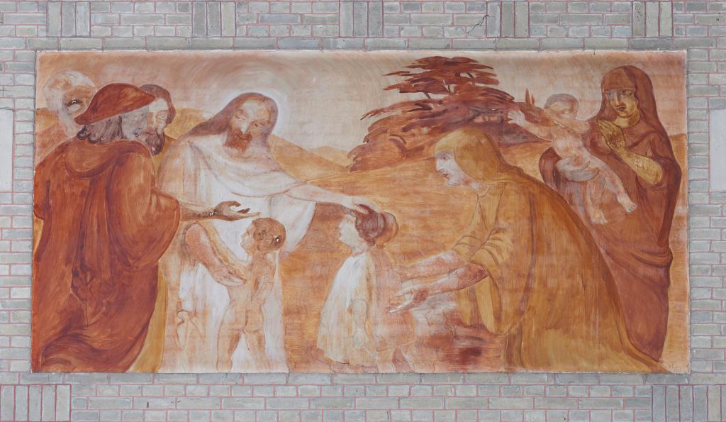 Ensemble de dix peintures monumentales : scènes de la vie du Christ