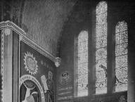 Ensemble des verrières de l'église (verrières figurées ou verrières décoratives) : Hymne à la Vierge, le Songe de saint Martin (détruit)