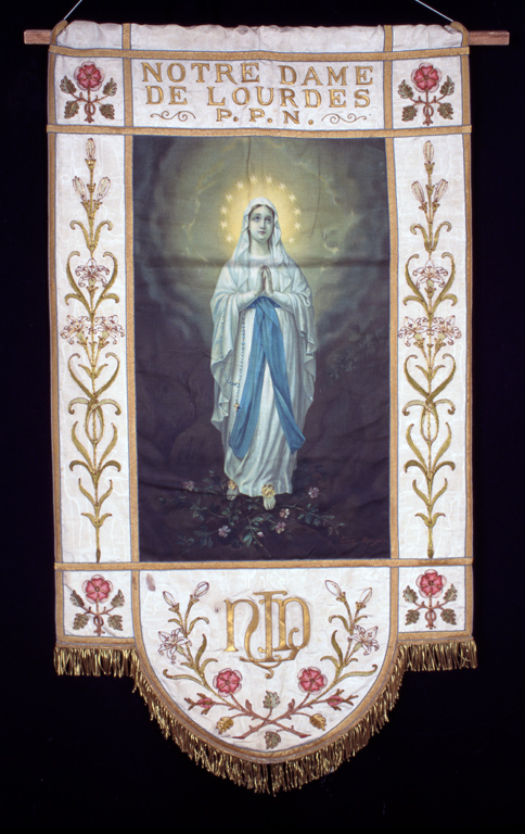 Bannière de procession : Notre-Dame de Lourdes