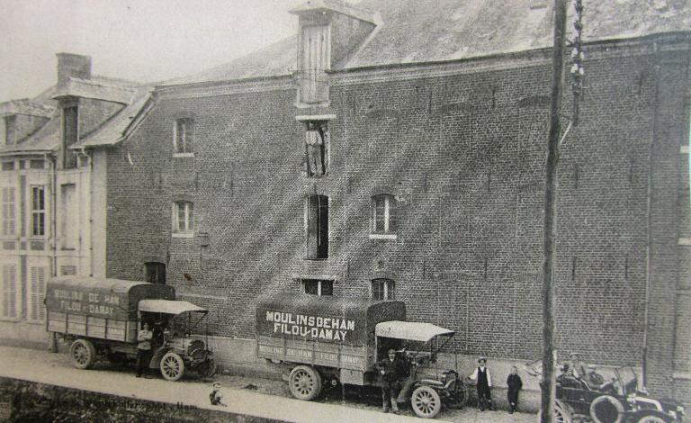 Ancien moulin à farine, dits Moulins supérieurs de la Ville de Ham, puis Moulins Damay, puis minoterie Filou-Damay (détruit)