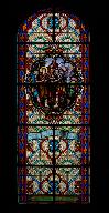 Ensemble de 4 verrières : Vie de saint Gratien (baies 9 à12)