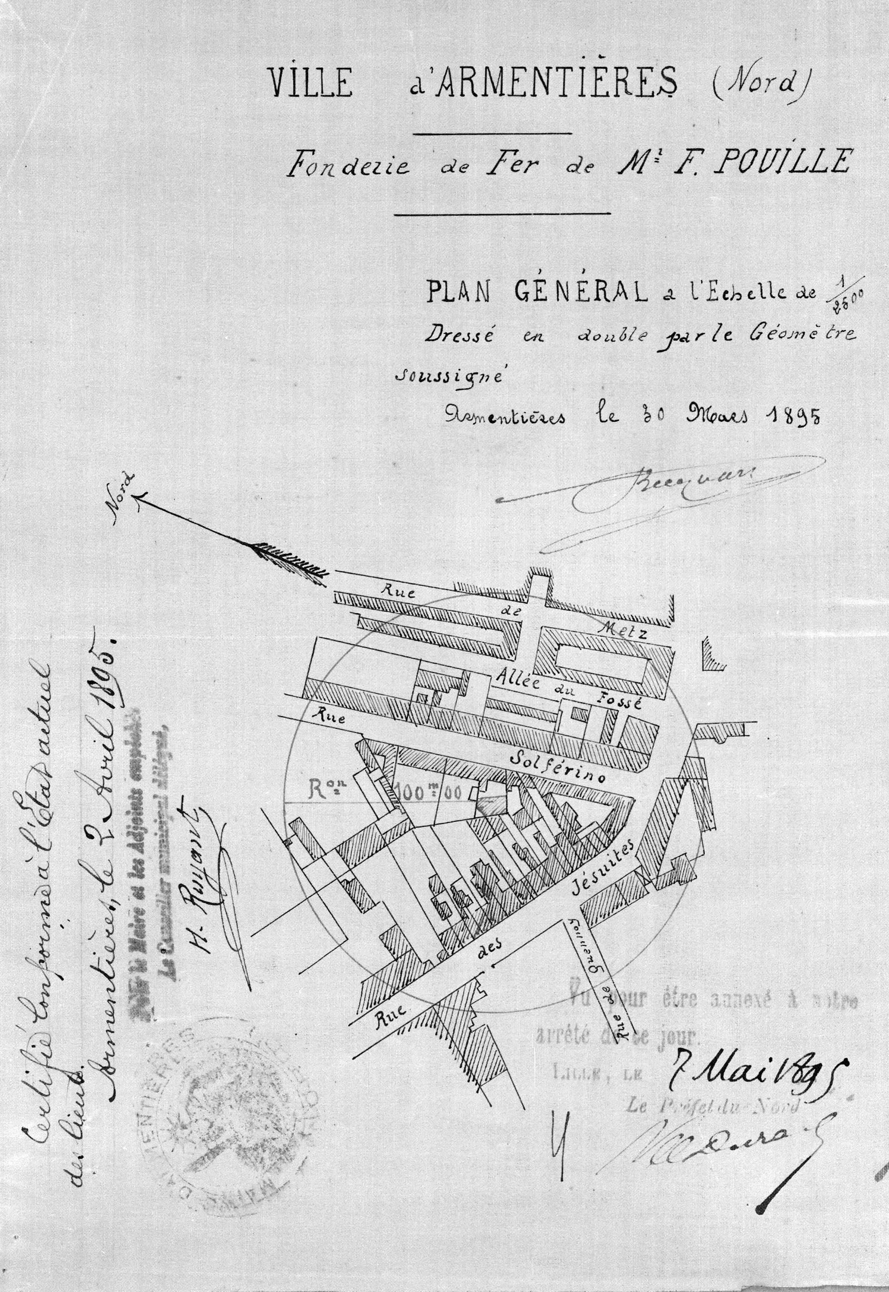 Fonderie de fer et usine de constructions mécaniques François Pouille, puis Pouille Frères, puis Société Auxiliaire de Techniques Industrielles, actuellement immeuble à logements