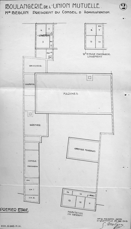 Ancienne filature de coton Auguste Arpin, puis usine de boulangerie, dite L'Union Mutuelle