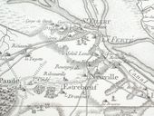 Carte du territoire d'Estréboeuf vers 1756.
