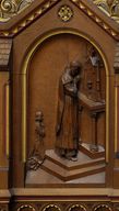 Ensemble de quatre bas-reliefs : Scènes de la vie de saint Vincent de Paul