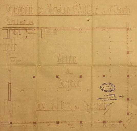 Ancienne broderie mécanique Martin-Boulanger, puis Henri Carrez, puis Broderie du Saint-Quentinois et Ateliers textiles du Vermandois
