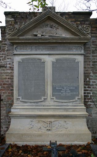 Tombeau (stèle funéraire) des familles Alexandre Monmert et Alphonse Ducrocq