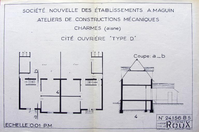 Cité-Jardin, ancienne cité de l'usine de construction mécanique Maguin, dite cité-jardin de la Grande Pièce, puis cité Maguin