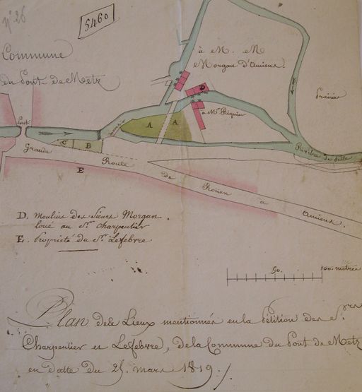 Anciens moulins à farine et moulins à bois, puis filature Arquembourg, Saint-Frères, Otto-Petersen, manufacture de laines Renaissance, devenue usine de gaz comprimés, dite Oxygène de Picardie (vestiges)