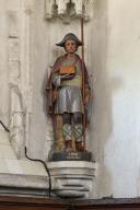 Statue (petite nature) : saint Josse