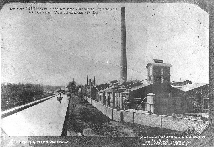 Ancienne usine de produits chimiques de la Société des Produits Chimiques de l'Aisne, Entrepôts et Magasins Généraux de Soissons et de Saint-Quentin