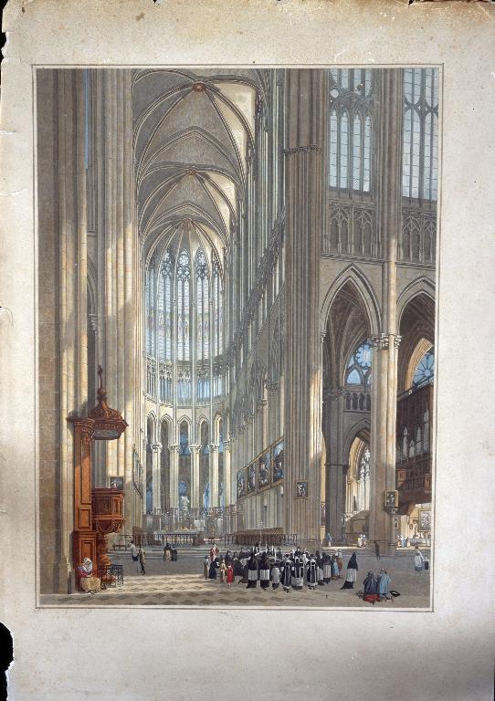 Estampe : Vue intérieure de la cathédrale de Beauvais (n° 2)