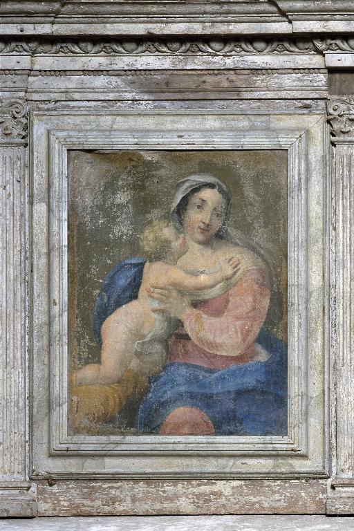 Tableau d'autel et son cadre, du retable de l'autel de la Vierge : Vierge à l'Enfant