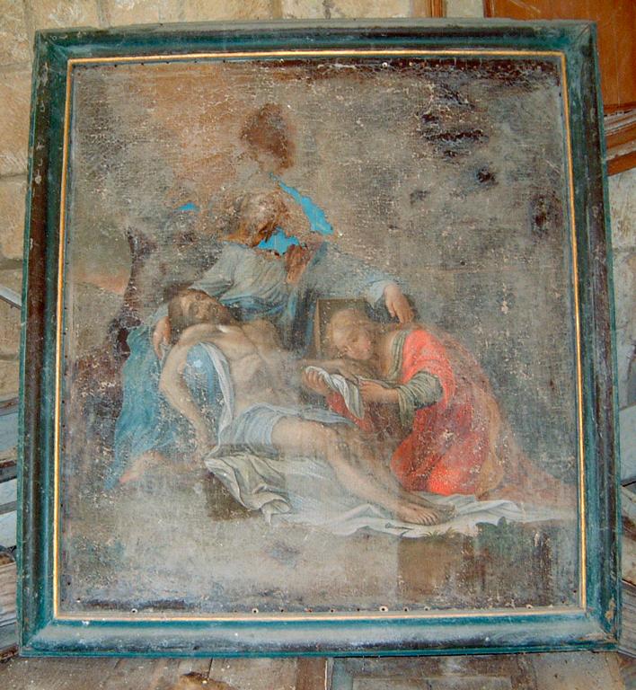 Tableau de l'autel secondaire de la Vierge : Vierge de Pitié