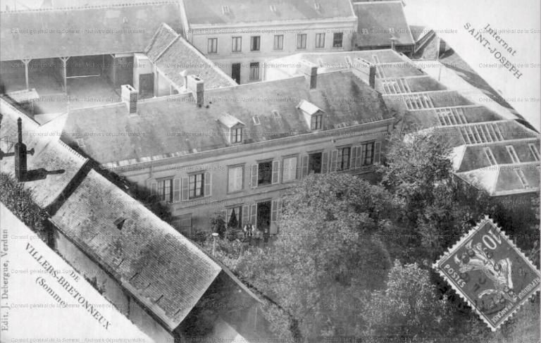 Ancienne filature, dite fabrique de laines peignées Outrequin, devenue pensionnat Saint-Joseph (vestiges)