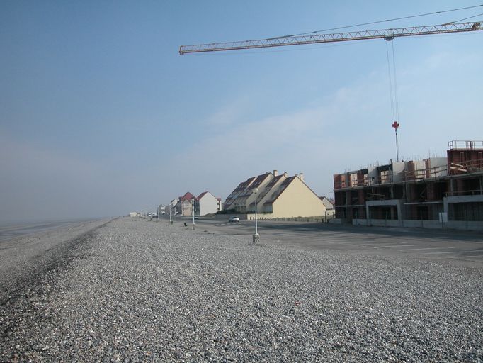 Le front de mer de la station balnéaire de Cayeux-sur-Mer