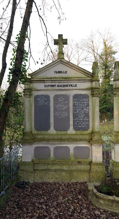 Enclos funéraire de la famille Dupont-Bacqueville et de la famille Duval-Maressal (ancien tombeau de Jean-Baptiste Augustin Duval)
