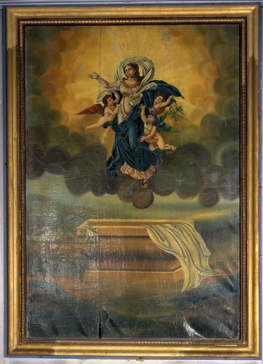 Tableau de l'autel secondaire de la Vierge : Assomption de la Vierge