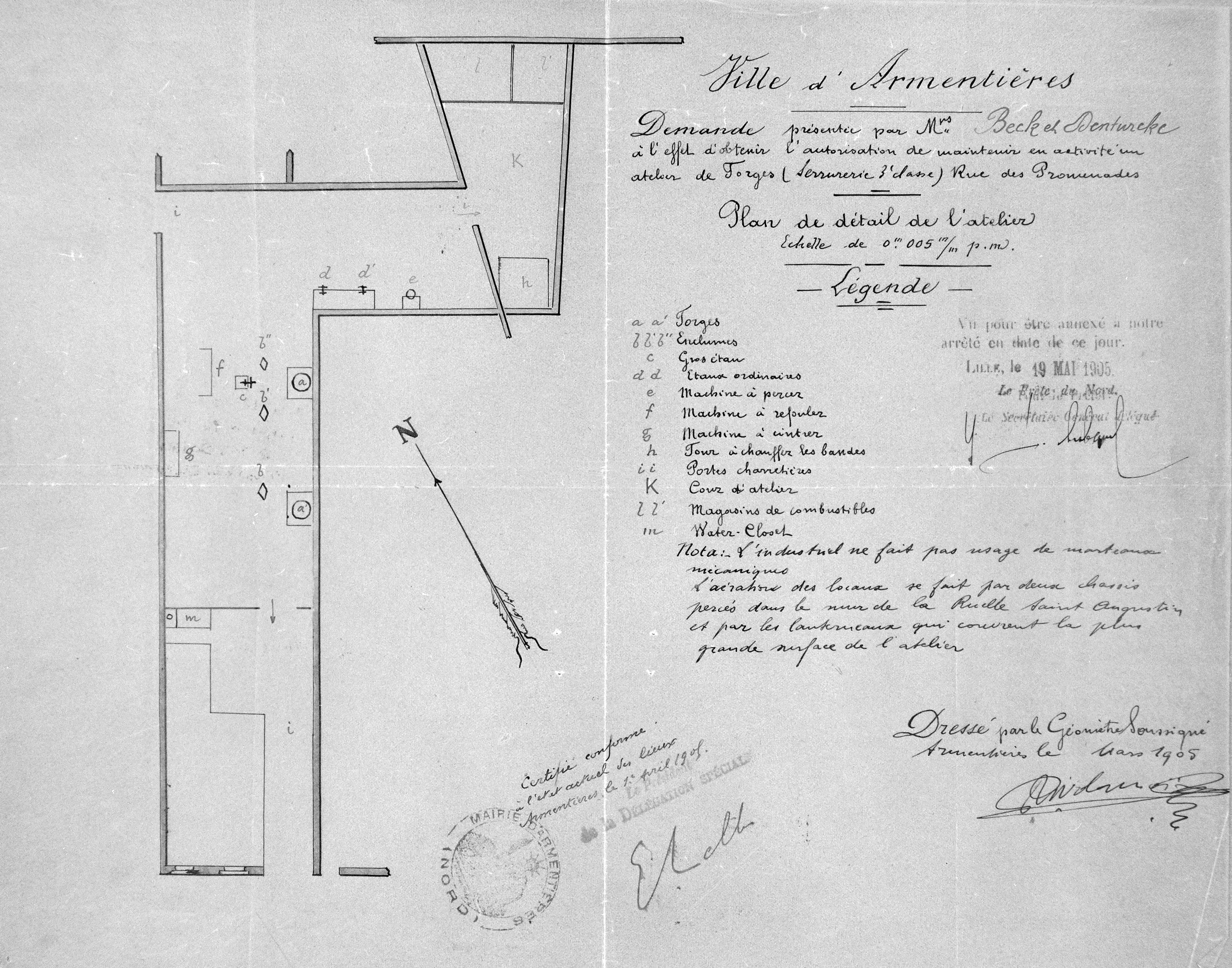 Usine de serrurerie Beck et Denturcke