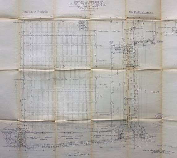 Ancien tissage de laine Testart Frères, puis Taine, Guillot et Cie, usine de cycles Motobécane, usine de la Société Européenne d'Ourdinage Textile (SEOT), puis de la Lainière de Picardie