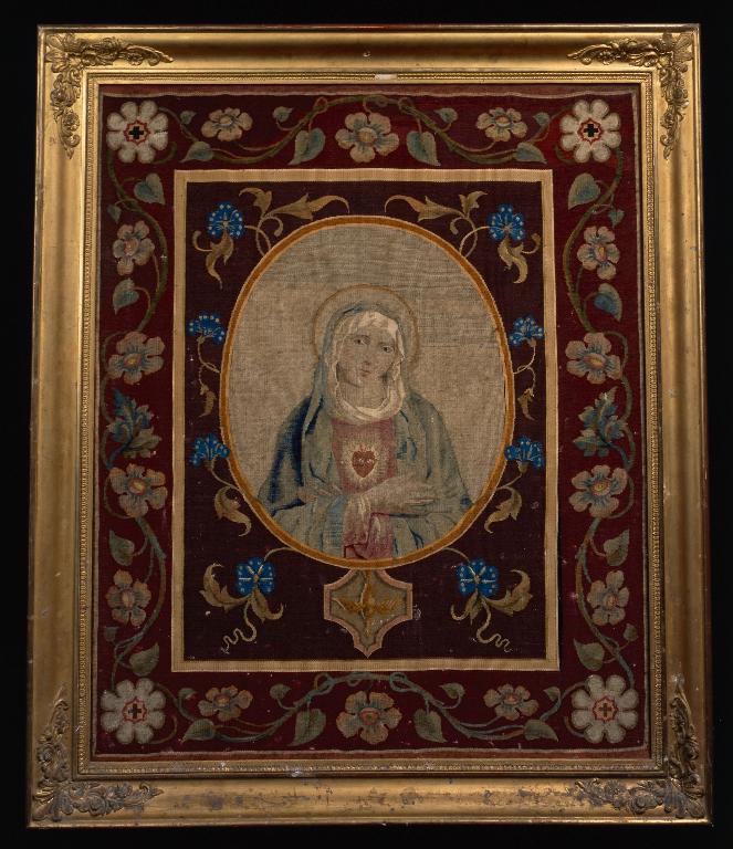 Tableau de tapisserie : la Vierge du Sacré-Cœur
