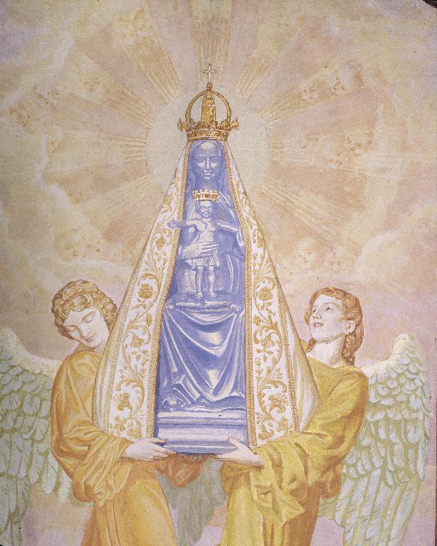 Ensemble de trois tableaux de la chapelle de la Vierge : la Consécration du diocèse de Soissons à Notre-Dame de Liesse