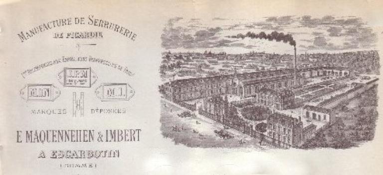 Usine de serrurerie Maquennehem et Imbert, puis Imbert Ricquier, puis Bricard