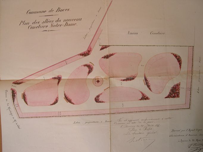 Les cimetières des communes étudiées de la communauté d'agglomération d'Amiens métropole