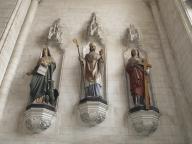 Ensemble de 3 statues : saint Jean l'Evangéliste, saint Augustin, sainte Marie-Madeleine