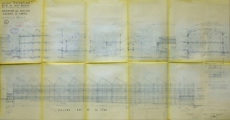 Ancien tissage de coton et de laine Basquin, puis Vincent, usine de cycles Motobécane, bonneterie Le Textile Delcer