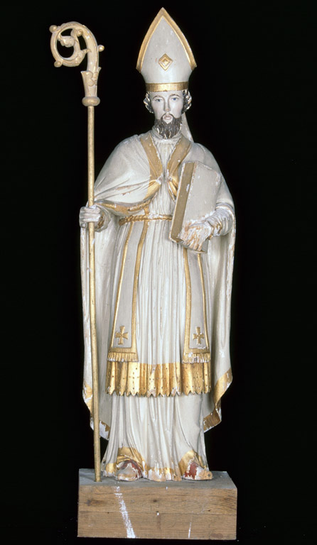 Statue (petite nature) : saint évêque (n° 1)