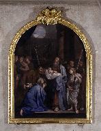 Ancien tableau d'autel : La Présentation du Christ au Temple ou La Purification de la Vierge