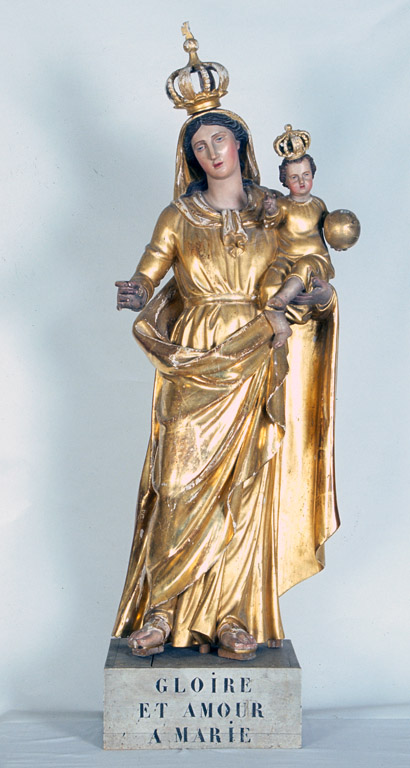 Statue de procession (petite nature) : Vierge à l'Enfant