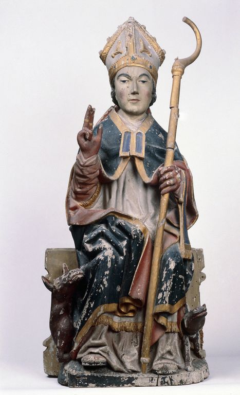 Statue (petite nature) : saint Médard
