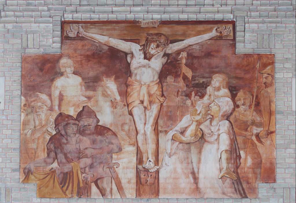 Ensemble de dix peintures monumentales : scènes de la vie du Christ