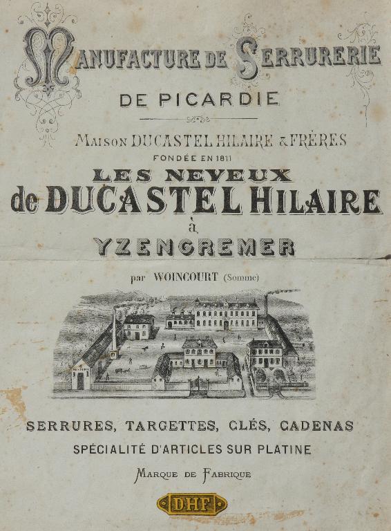 Ancienne usine de serrurerie Ducastel Hilaire et Frères, puis P. Ducastel et A. Couillet Successeurs, puis Couillet-Robert.
